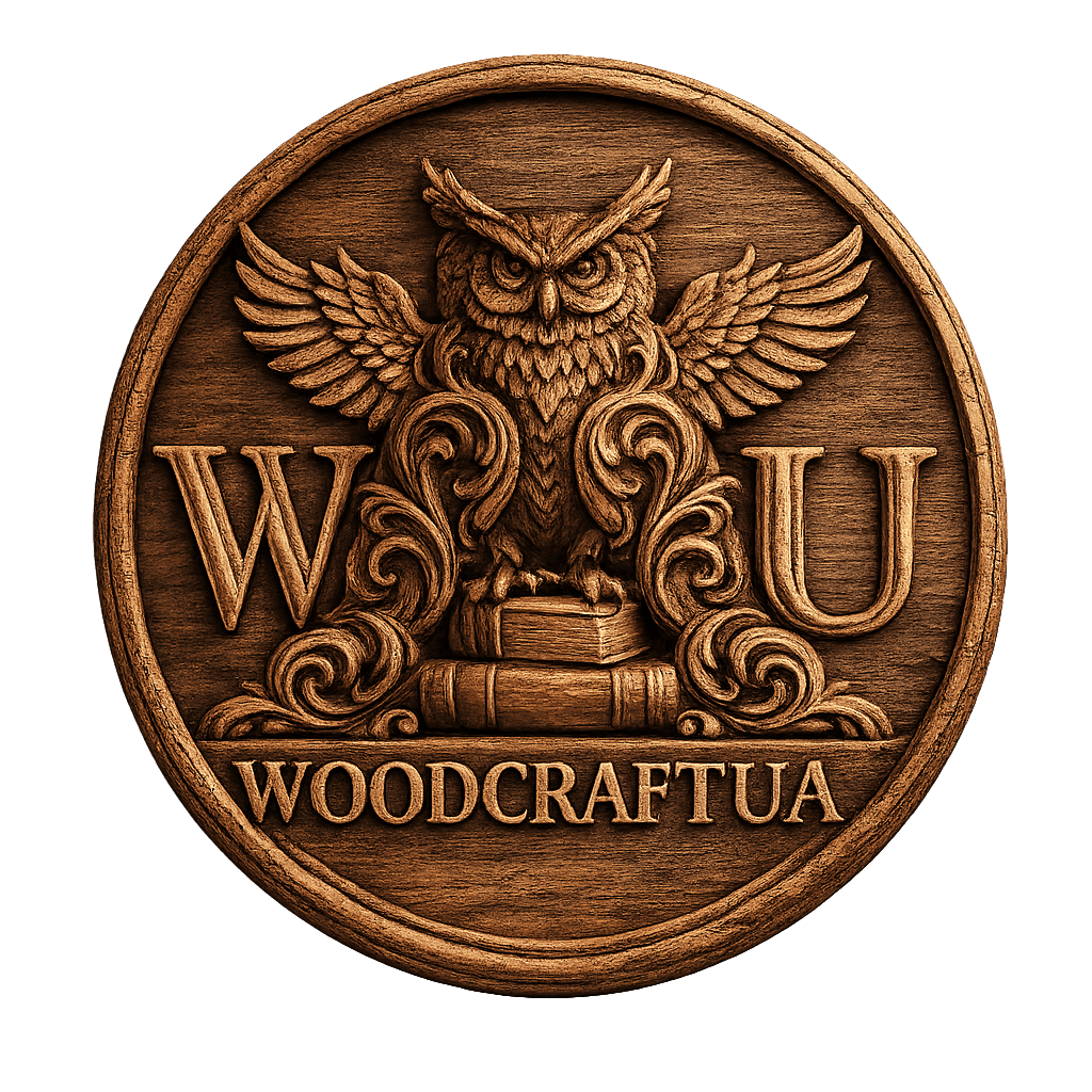 Handcrafted oak wood carving